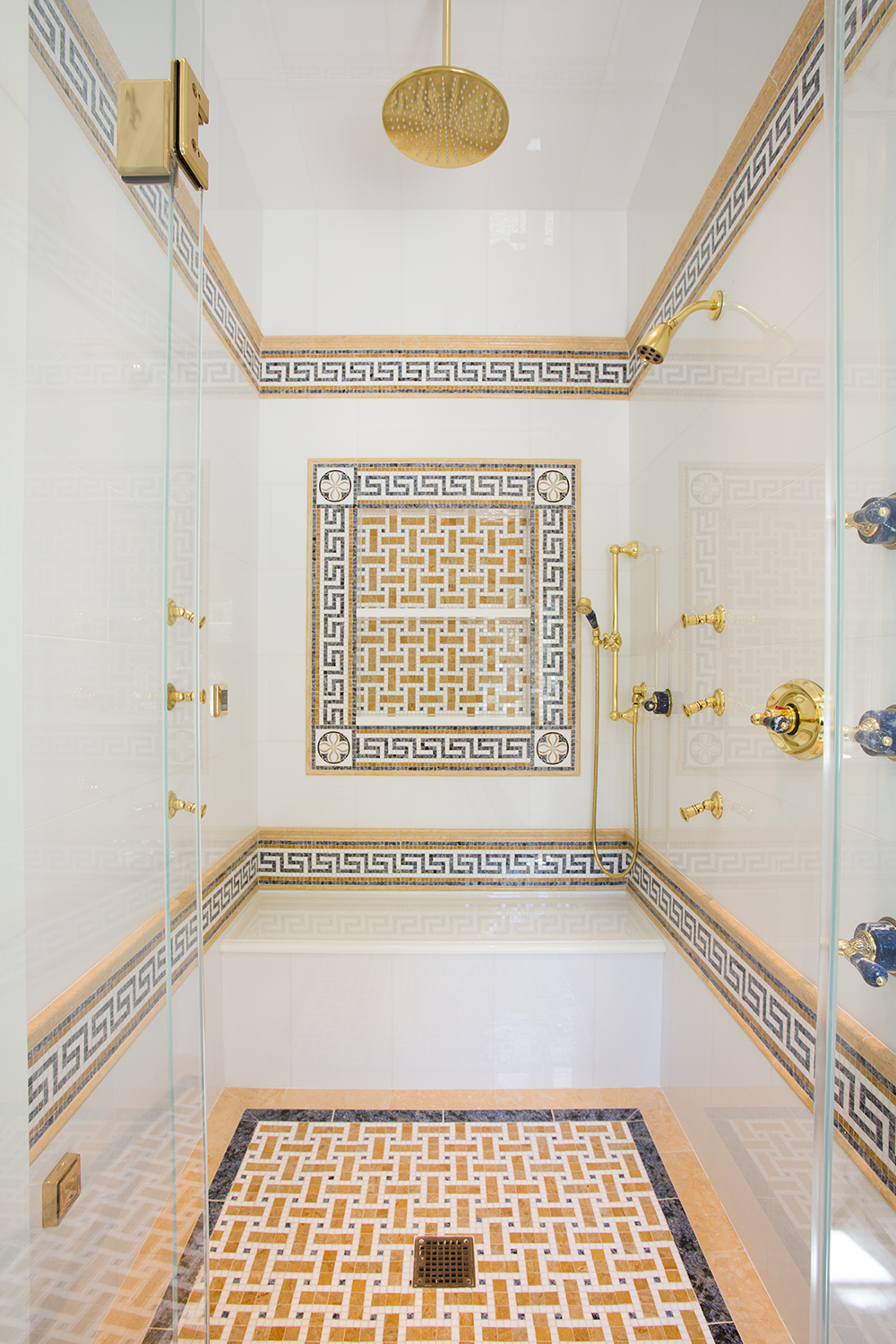 Marble Bathroom Shower Deck