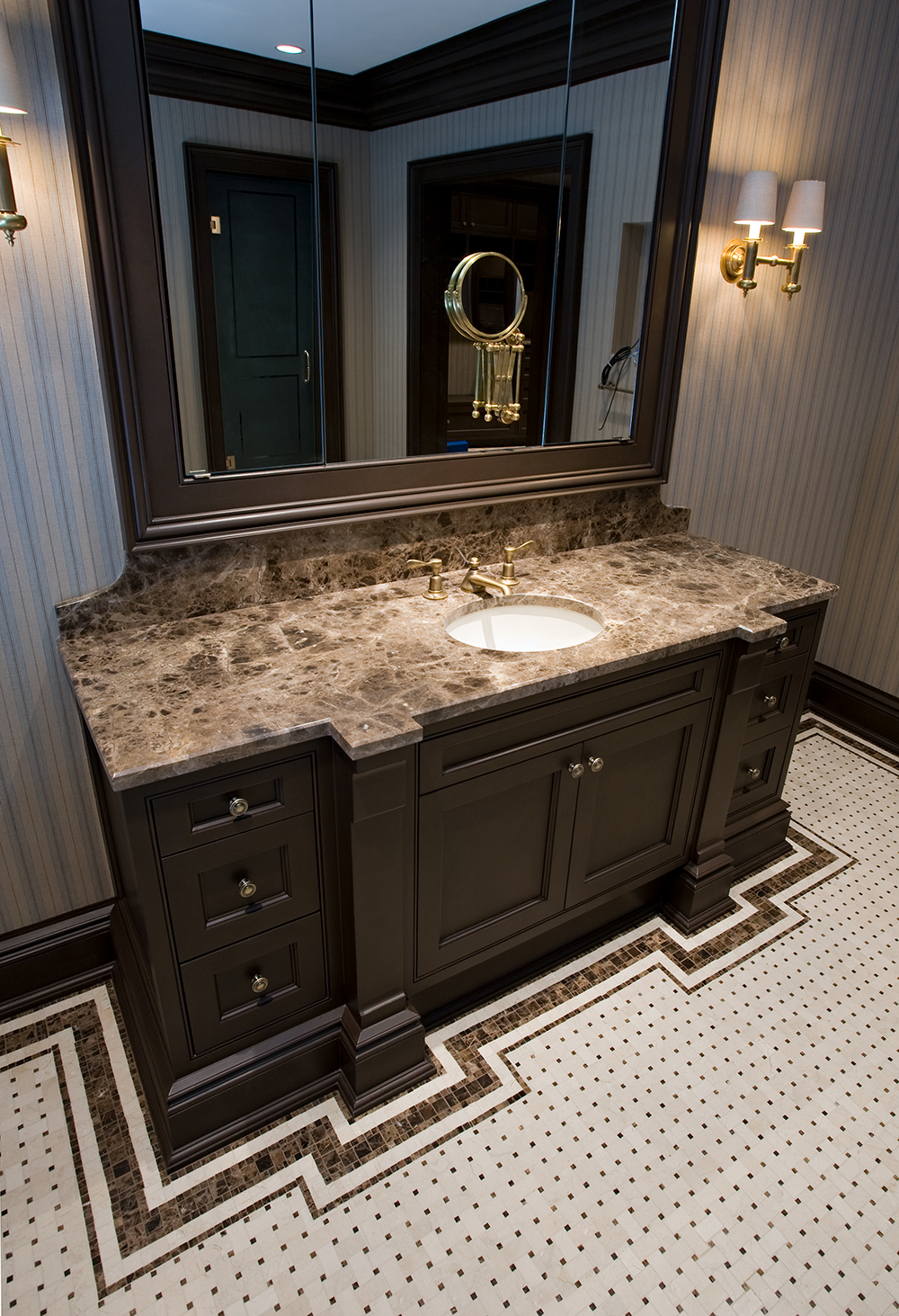 Emperador Dark Marble Bath