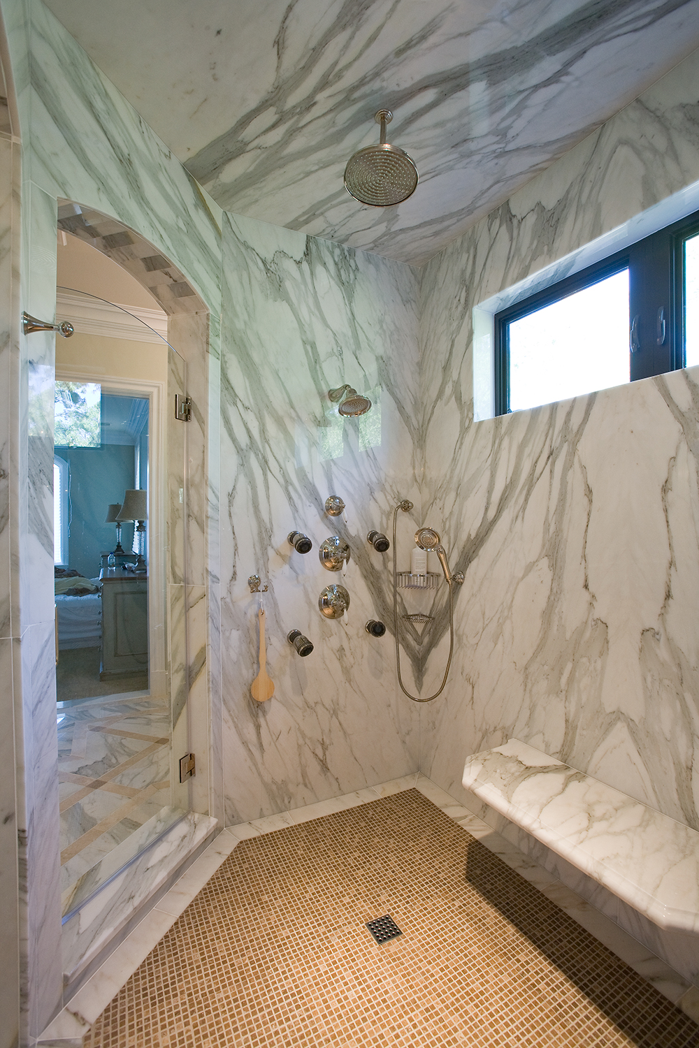 Calacatta Marble Master Bathroom Shower