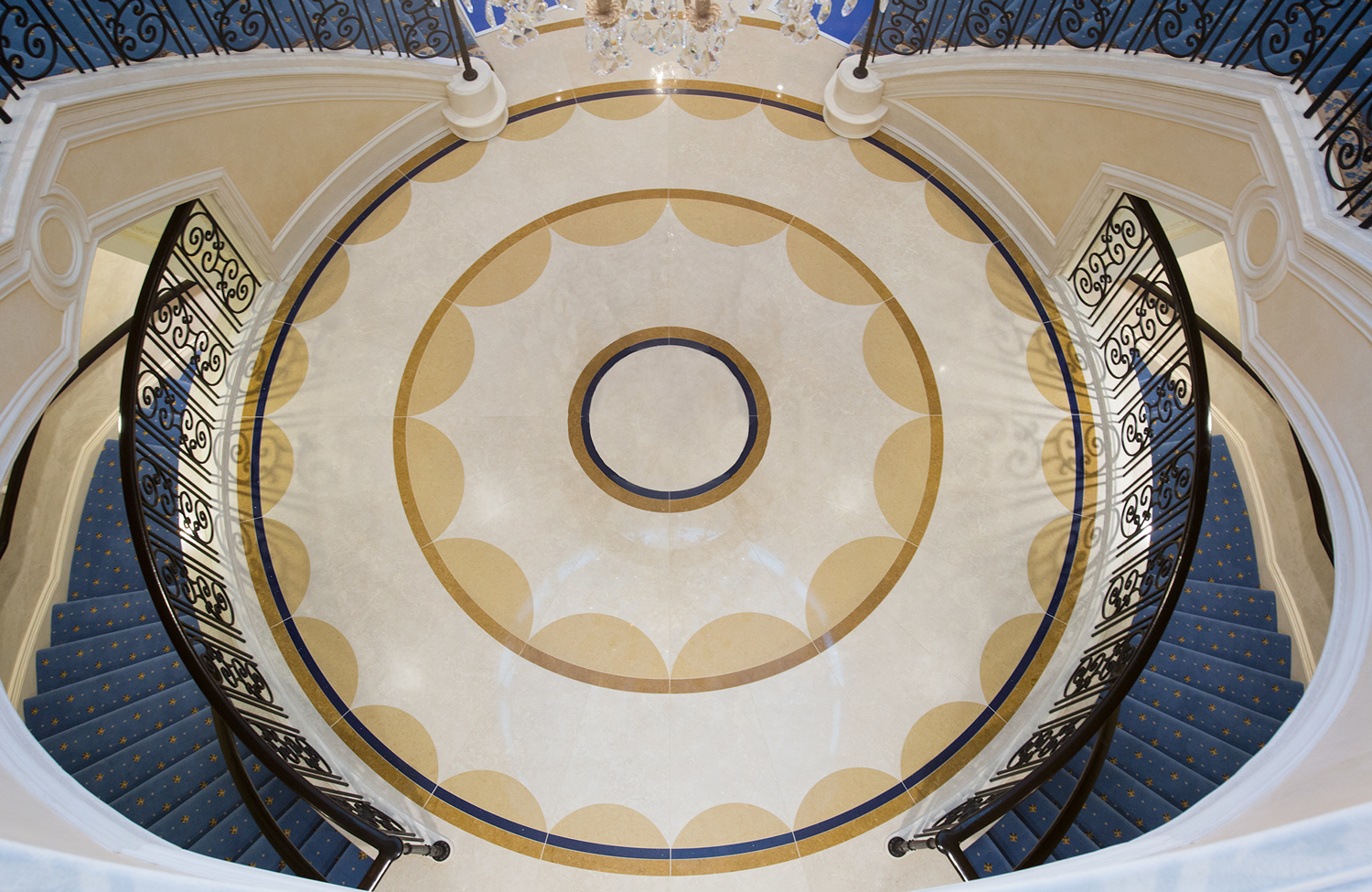 Stone Marble Circle Foyer Floor