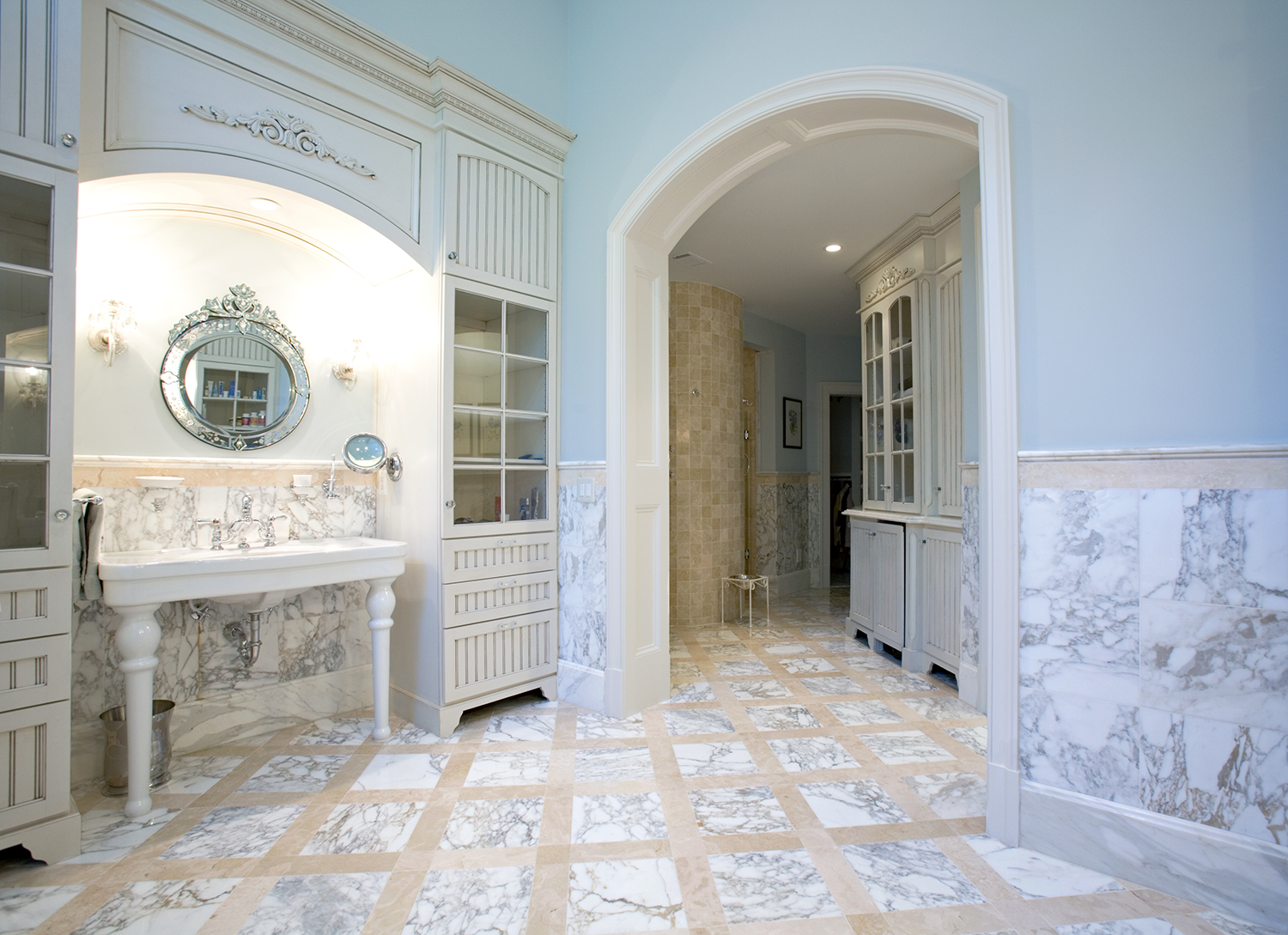 Calacatta Durango Marble Floor