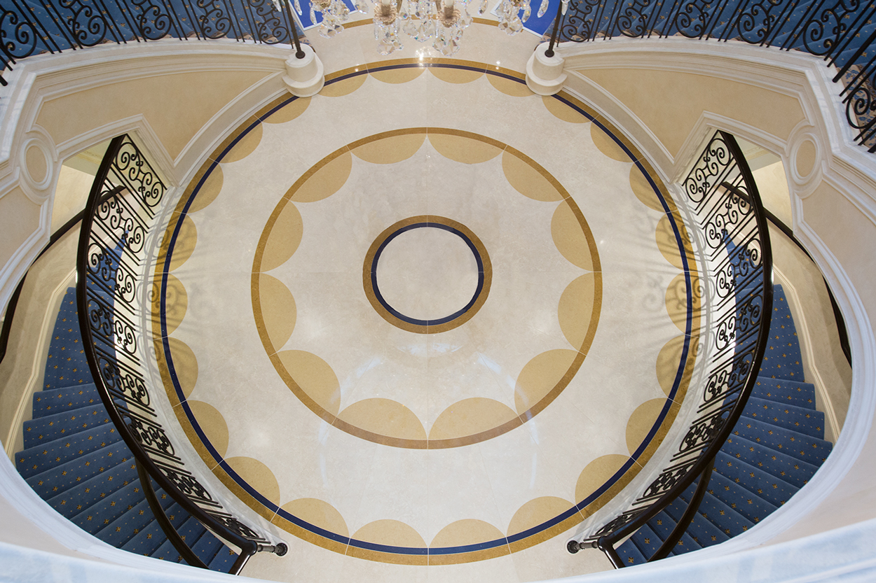 A&S Interior & Amenity - Circle Foyer Stone Tile Work
