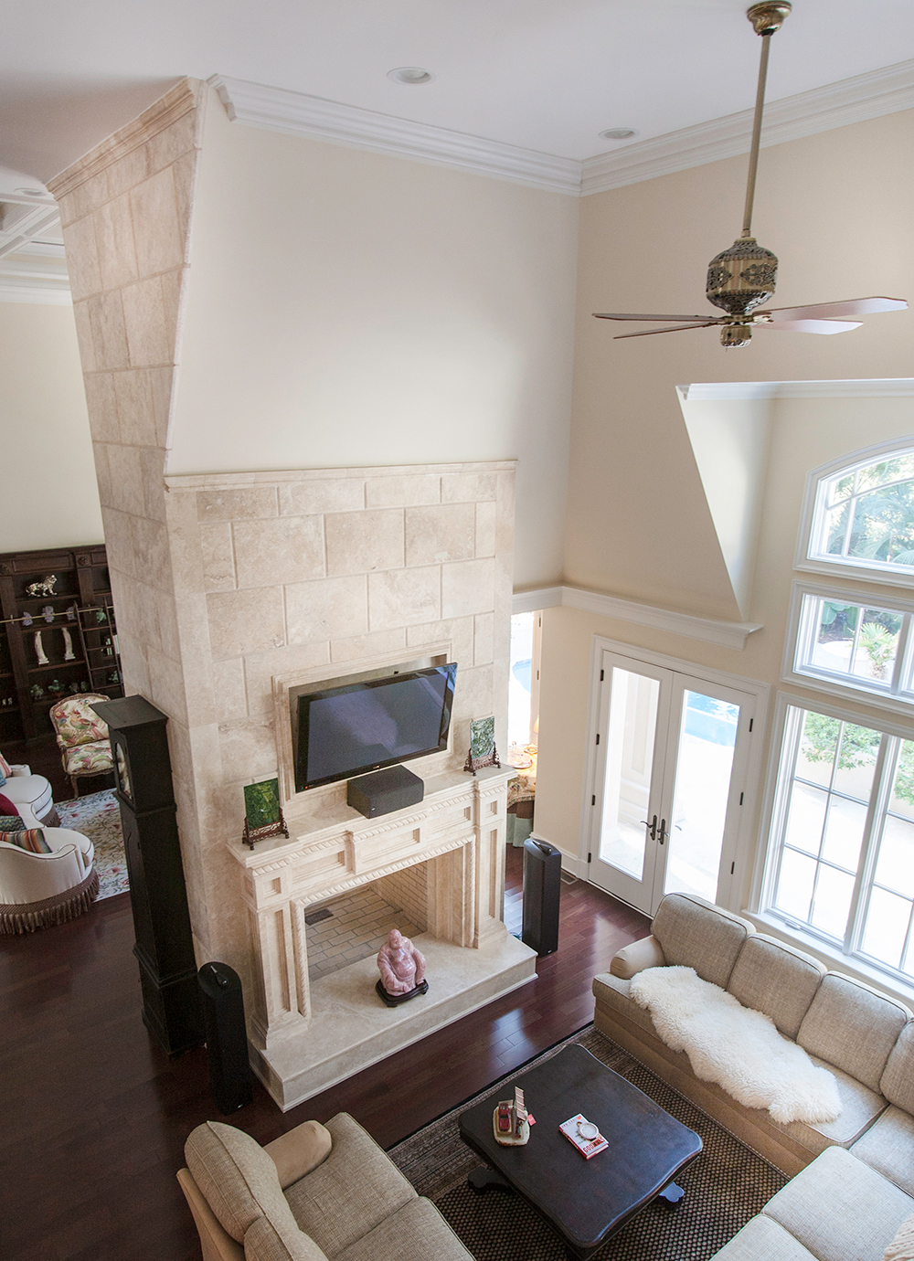 Durango Limestone Fireplace