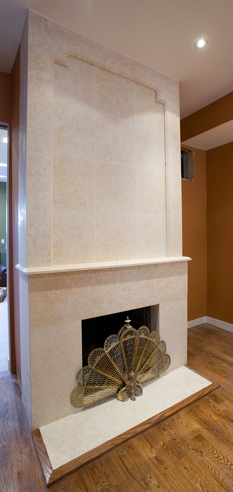 Jerusalem Gold Limestone Fireplace