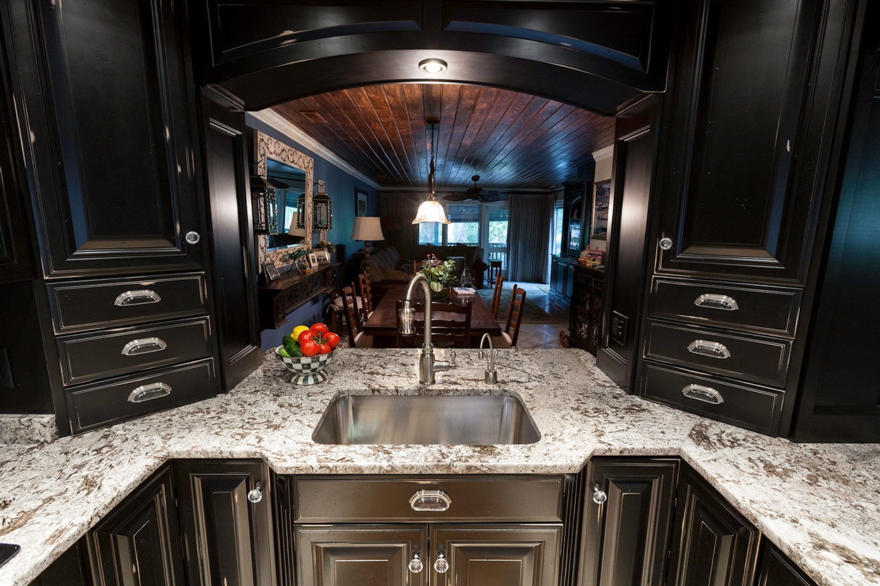 White Diamonds Granite Kitchen Decora Black Sink