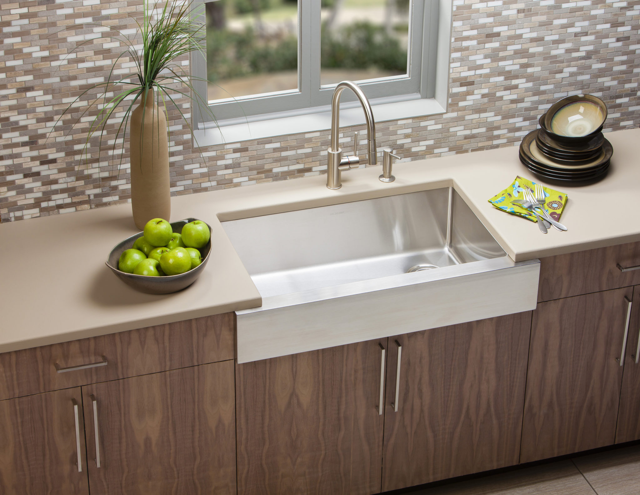 Elkay Crosstown Apron Front Sink And Harmony Faucet