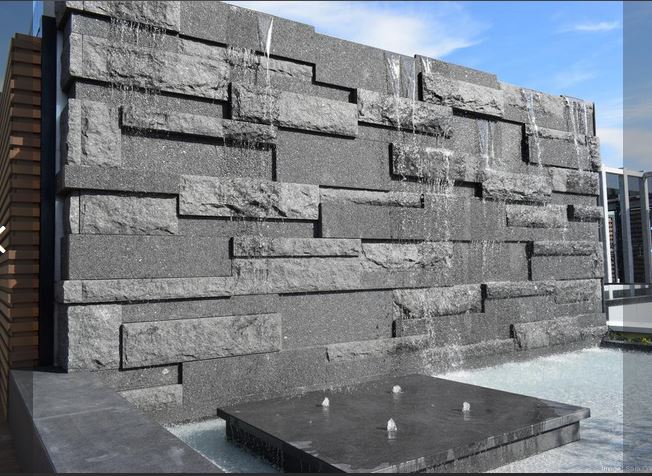 mesabi black granite fountain