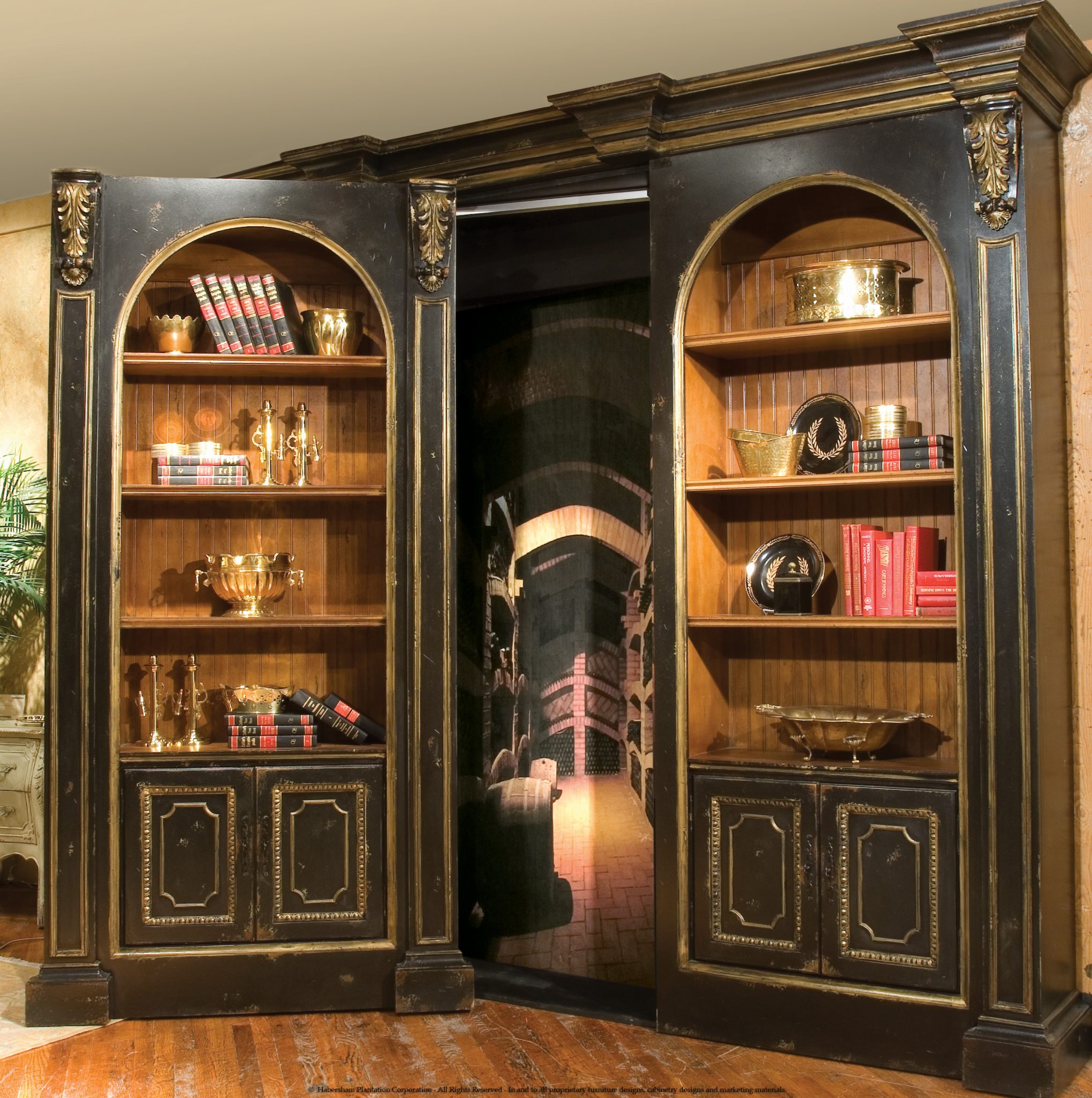 Habersham Library Secret Door Cabinetry