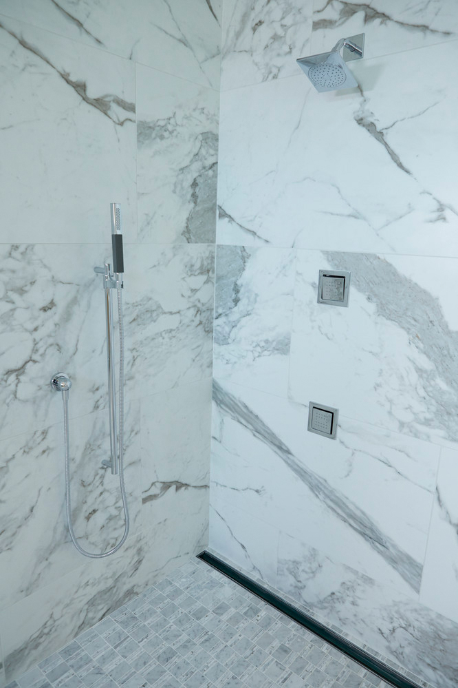Daltile Marble Attache Calacatta Shower Walls